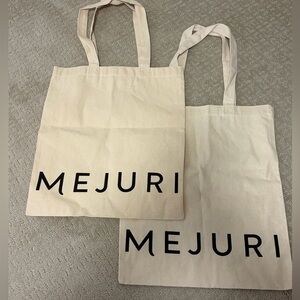 Two Mejuri Canvas Tote Bags NWT